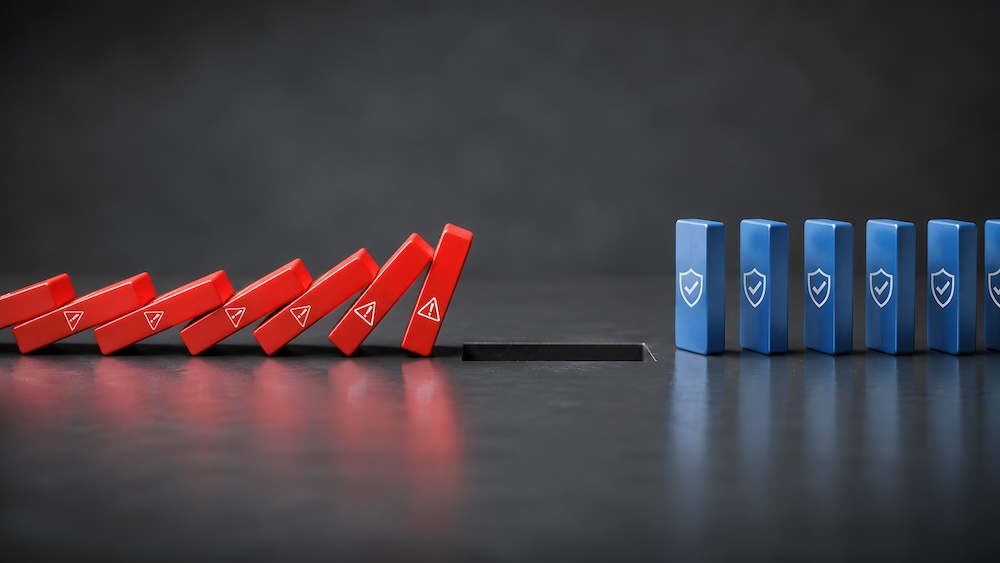 Missing security control leaves a gap between protected systems